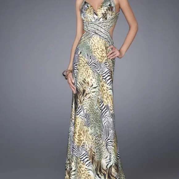 La Femme Dresses | La Femme Paris Prom Dress | Color: Green/Tan | Size: 6 | Kkurbex's Closet La Femme Dresses | La Femme Paris Prom Dress | Color: Green/Tan | Size: 6 | Kkurbex's Closet